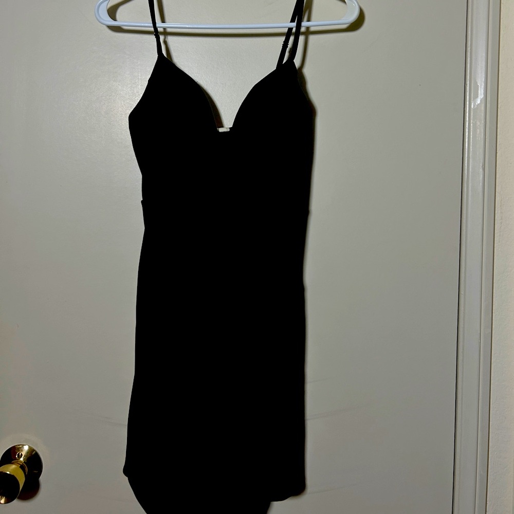Elegant Black Spaghetti Strap Dress